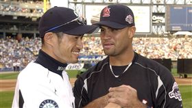 Albert Pujols和鈴木一朗。（圖／美聯社／達志影像）