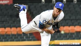 富邦悍將投手羅力。 （資料照／記者林敬旻攝）