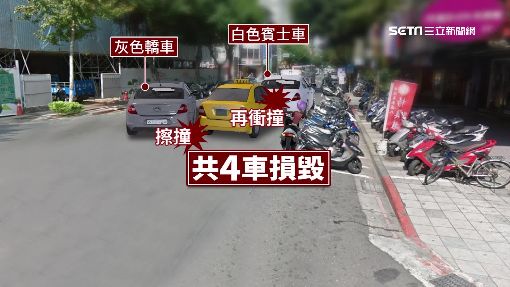 小黃運將疑恍神撞3車 騎士慘困車底