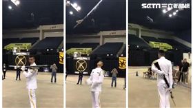 海軍上兵蘇祈麟赴美國比賽世界儀隊 截自影片