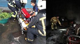 嘉義,大林,民宅,火警,屋主,燒燙傷,急救（圖／翻攝畫面）