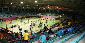 全國羽球團體賽在成功大學中正堂進行。（圖／中華羽協提供）