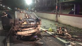 新北市,三重,環河北路二段,酒駕,自撞,翻車,翻覆,