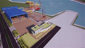 興達海洋基礎公司廠房（2）興達海洋基礎公司廠房動土典禮15日在高雄興達港舉行，預計明年底完工，民國109年起投產，帶動離岸風電產業發展。圖為廠房全景示意圖。（翻攝照片）中央社記者程啟峰傳真  107年4月15日