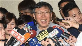 台北市長柯文哲出席強化社會安全網說明會。 （圖／記者林敬旻攝）