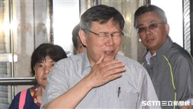 台北市長柯文哲出席強化社會安全網說明會。 （圖／記者林敬旻攝）