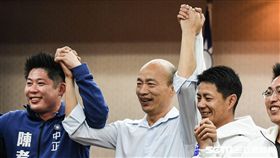國民黨高雄市長參選人韓國瑜出席國民黨Y世代聯盟記者會。 圖／記者林敬旻攝