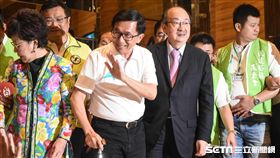 前總統陳水扁出席凱達格蘭基金會募款餐會。 （圖／記者林敬旻攝）