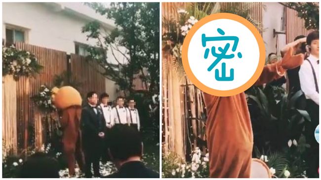 婚禮中摘掉頭套…仔細一看竟是男歌手