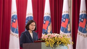 蔡英文總統15日上午出席「107年僑務委員會議開幕典禮」。（圖／總統府提供）