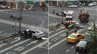 BMW超速自撞分隔島　撞擊影片曝光