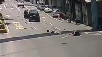 懷胎5月騎車遭撞飛　撞擊瞬間曝光