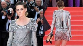 「暮光女」克莉絲汀史都華赤腳走坎城紅毯。翻攝微博