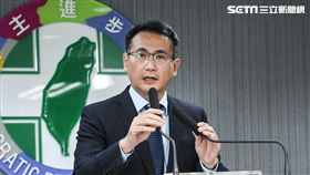 民進黨發言人鄭運鵬。 （圖／記者林敬旻攝）