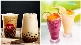 爆爆珠冰沙、黑糖珍珠鮮奶（圖／業者提供提供）