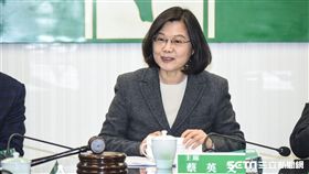 民進黨主席總統蔡英文13日主持中常會。 圖／記者林敬旻攝