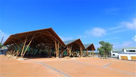 輕食竹棚外觀。圖片來源：台中市政府