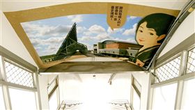 台史博館藏進駐  永康火車站飄文史風（2）國立台灣歷史博物館與台鐵永康車站合作，利用站內空間展示主題看板，讓旅客感受歷史時空與現代生活的交疊。（台史博提供）中央社記者楊思瑞台南傳真  107年5月17日