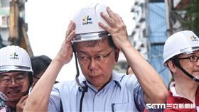 台北市長柯文哲出席斯文里三期拆除典禮。 （圖／記者林敬旻攝）