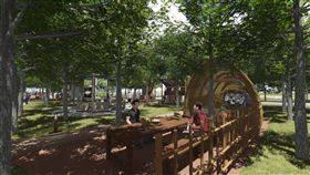 部落漫遊區的模擬圖。圖/台中市政府