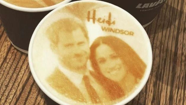 合照變拉花　業者推「梅根哈利奇諾」