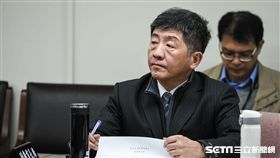 衛福部長陳時中出席衛環委員會質詢。 圖／記者林敬旻攝
