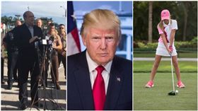 川普國際多拉高爾夫球場爆發槍擊案（合成圖／川普、Trump National Doral、警方推特）