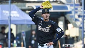 旅韓台灣投手NC恐龍王維中。 （圖／記者林敬旻攝）