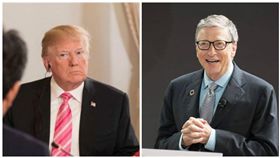 比爾蓋茲、川普（合成圖／翻攝自比爾蓋茲臉書、推特）
