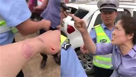 中國,阜陽,酒測,臨檢,威脅,酒駕／翻攝自微博