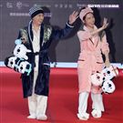 第二屆金羽獎頒獎典禮主持人黃子佼、LuLu黃路梓茵。（記者邱榮吉/攝影）