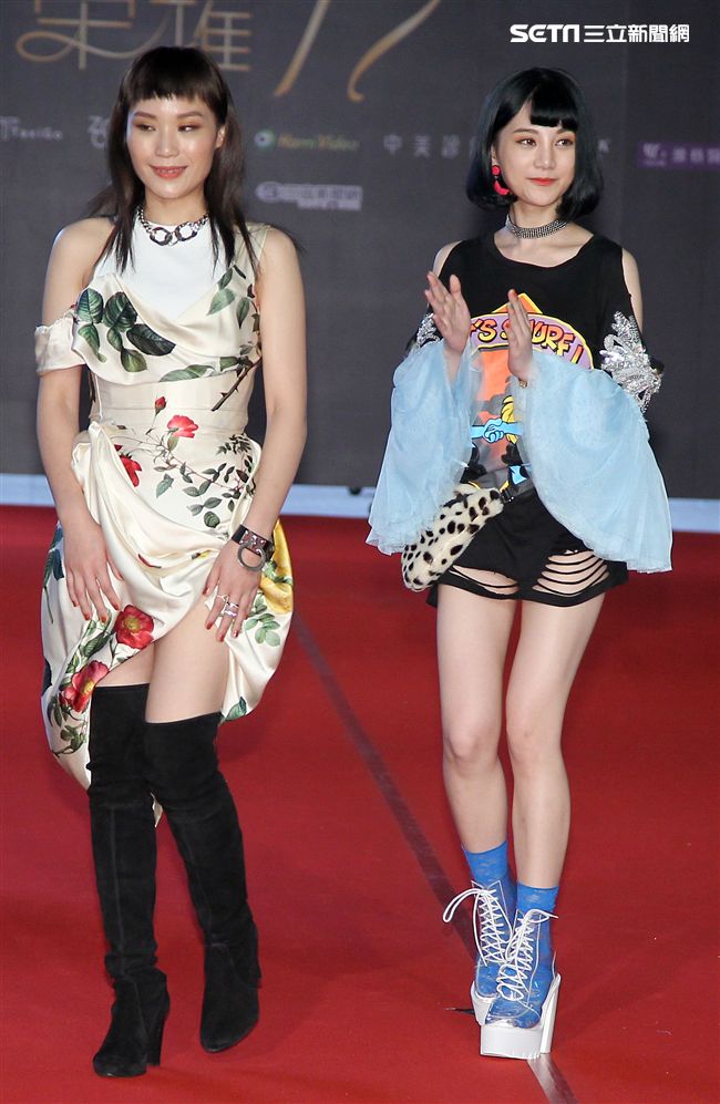 第二屆金羽獎星光大道李優、呂薔。（記者邱榮吉/攝影）