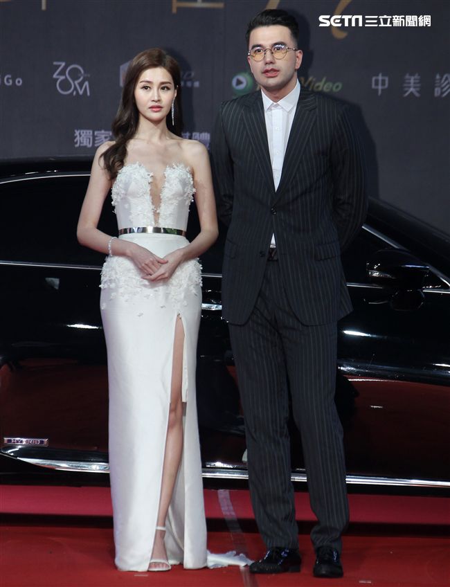 第二屆金羽獎星光大道黃志瑋、林葦茹。（記者邱榮吉/攝影）