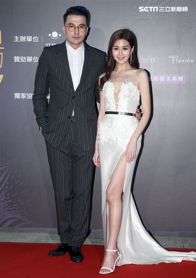 第二屆金羽獎星光大道黃志瑋、林葦茹。（記者邱榮吉/攝影）
