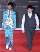 第二屆金羽獎星光大道張勝豐、林育羣。（記者邱榮吉/攝影）