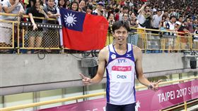 世大運,中華隊,田徑,跨欄,陳奎儒（圖／記者邱榮吉攝）
