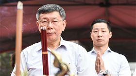 台北市長柯文哲主持環南市場上梁典禮。 （圖／記者林敬旻攝）