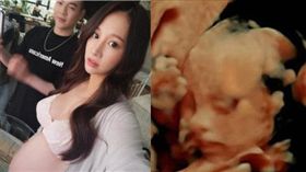 「蛇姬」林采緹與老公胡睿兒曬兒子超音波照(翻攝臉書)