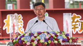 台北市長柯文哲出席環南市場上梁典禮。 （圖／記者林敬旻攝）