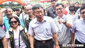 台北市長柯文哲出席環南市場上梁典禮。 （圖／記者林敬旻攝）