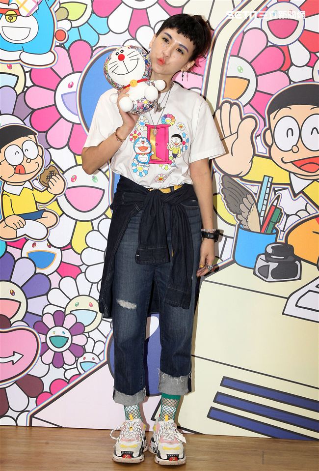 魏如昀出席多啦A夢系列活動。（記者邱榮吉/攝影）