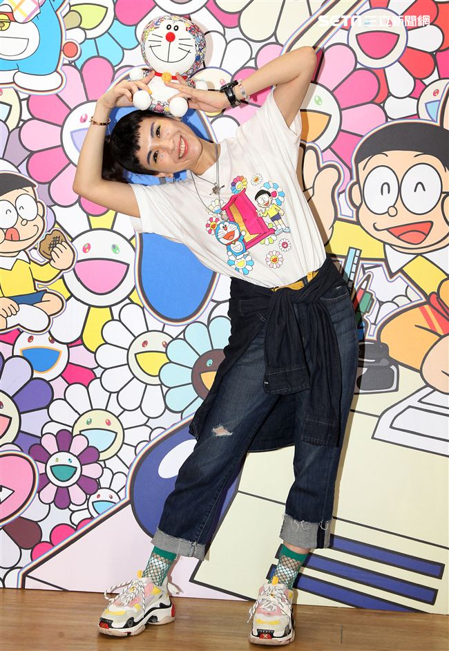 魏如昀出席多啦A夢系列活動。（記者邱榮吉/攝影）