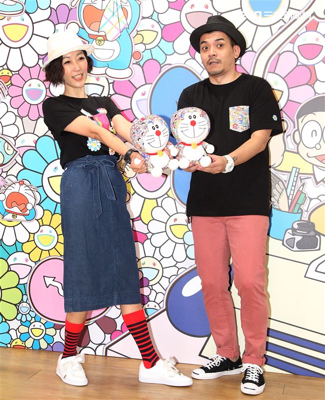 GiGi、史丹利出席多啦A夢系列活動。（記者邱榮吉/攝影）