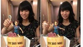 戴資穎和300勝蛋糕。（圖／翻攝自戴戴粉/Tty粉絲團）