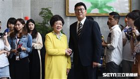 民進黨立委姚文智及前副總統呂秀蓮今(26日)針對北市政見進行辯論。（圖／記者林惟崧攝）