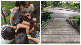 不爽被放閃？太魯閣獼猴發狂攻擊情侶　女遭追趕慘摔30階 圖／翻攝畫面