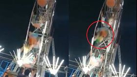 印度摩天輪翻覆遊客遭甩飛墜地／YouTube