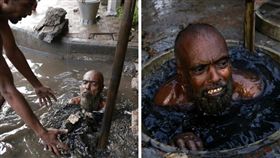 孟加拉,黑水,水溝,下水道,噁臭,排泄物,糞便（圖／翻攝自推特Tamer Yazar）