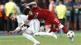 歐冠盃弄傷肩膀，薩拉赫：有信心趕上世界盃。（圖／達志影像）