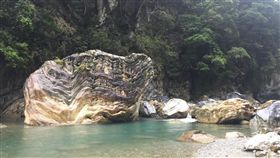 山水紋石間觀察生態  三代同遊太魯閣（1）太魯閣國家公園配合三代同遊國家公園活動，推出「山水對話—哇！在那山水紋石間遇見獼猴與山羌」活動，適合一家三代同遊，體驗森林溪谷豐富生態，欣賞水石褶皺之美。中央社記者李先鳳攝　107年5月29日